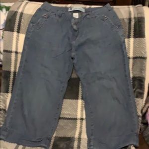 Blue jean capris